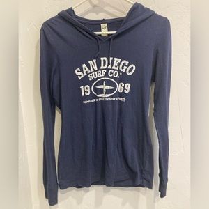 Local Sand Diego navy blue long sleeve with hood